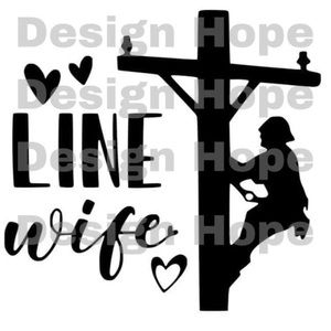 Line wife decal 4”